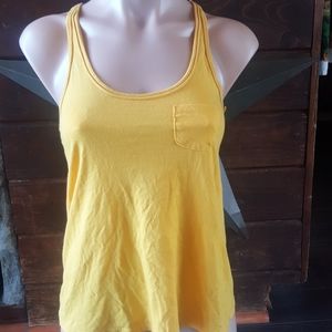Bright yellow tank top!